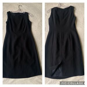 Tahari Midi-length black dress. Short sleeve. Excellent condition. Size 4P